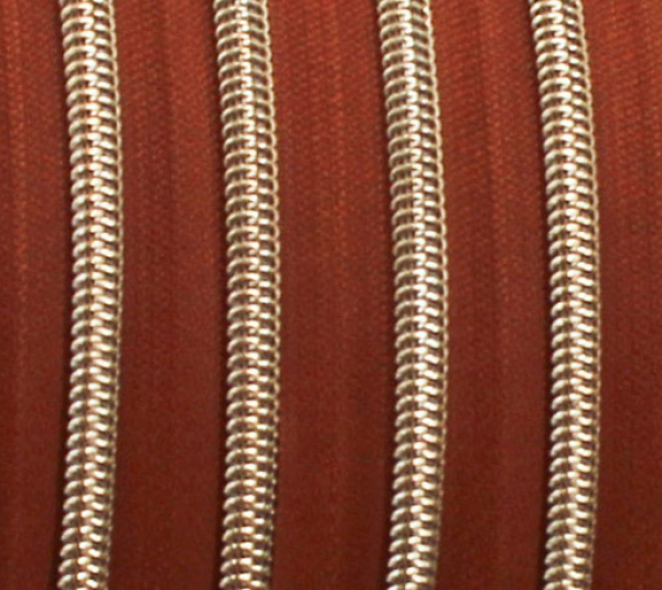 Endlosreißverschluss metallisiert rehbraun/messing-antik (1m)